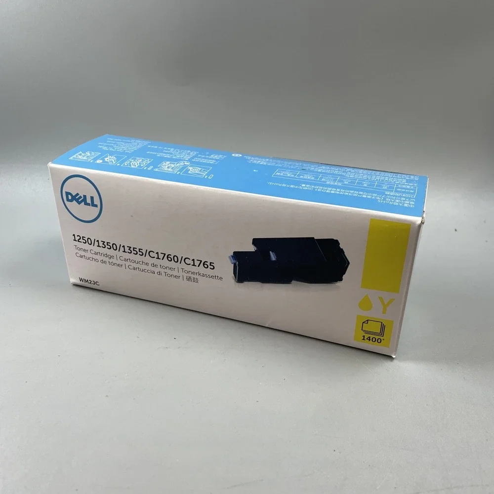 Genuine Dell WM2JC Yellow Toner 1400 Page 1250 1350 1355 C1760 C1765 OEM